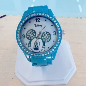 Disney accutime Mickey Mouse Baby Blue Watch Stainless new battery